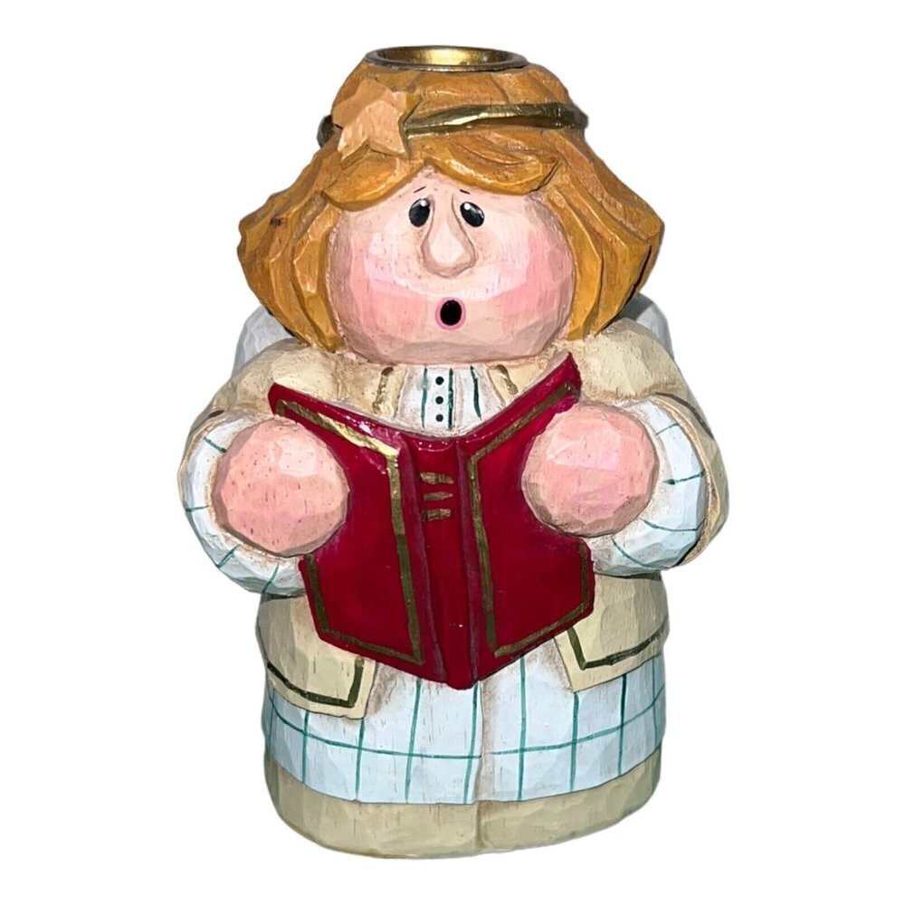 EDDIE WALKER Midwest Cannon Falls ANGEL CHOIR Candle Holder Christmas Decor